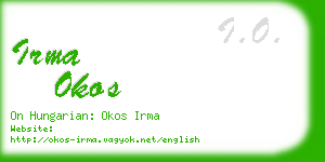 irma okos business card